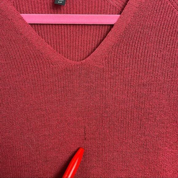 Eileen Fisher Wool V-Neck Long Sleeve Sweater Sz Small - Picture 10 of 11